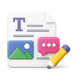 Creación de contenido SEO con documento, imagen y lápiz enfocado en posicionamiento y conversión