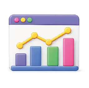 Análisis de datos SEO con gráfica de barras y crecimiento para toma de decisiones estratégicas