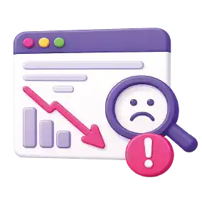 Sitio web con bajo rendimiento SEO y pocas conversiones o generación de prospectos
