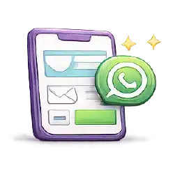 Widget de WhatsApp integrado en una página, símbolo de contacto inmediato