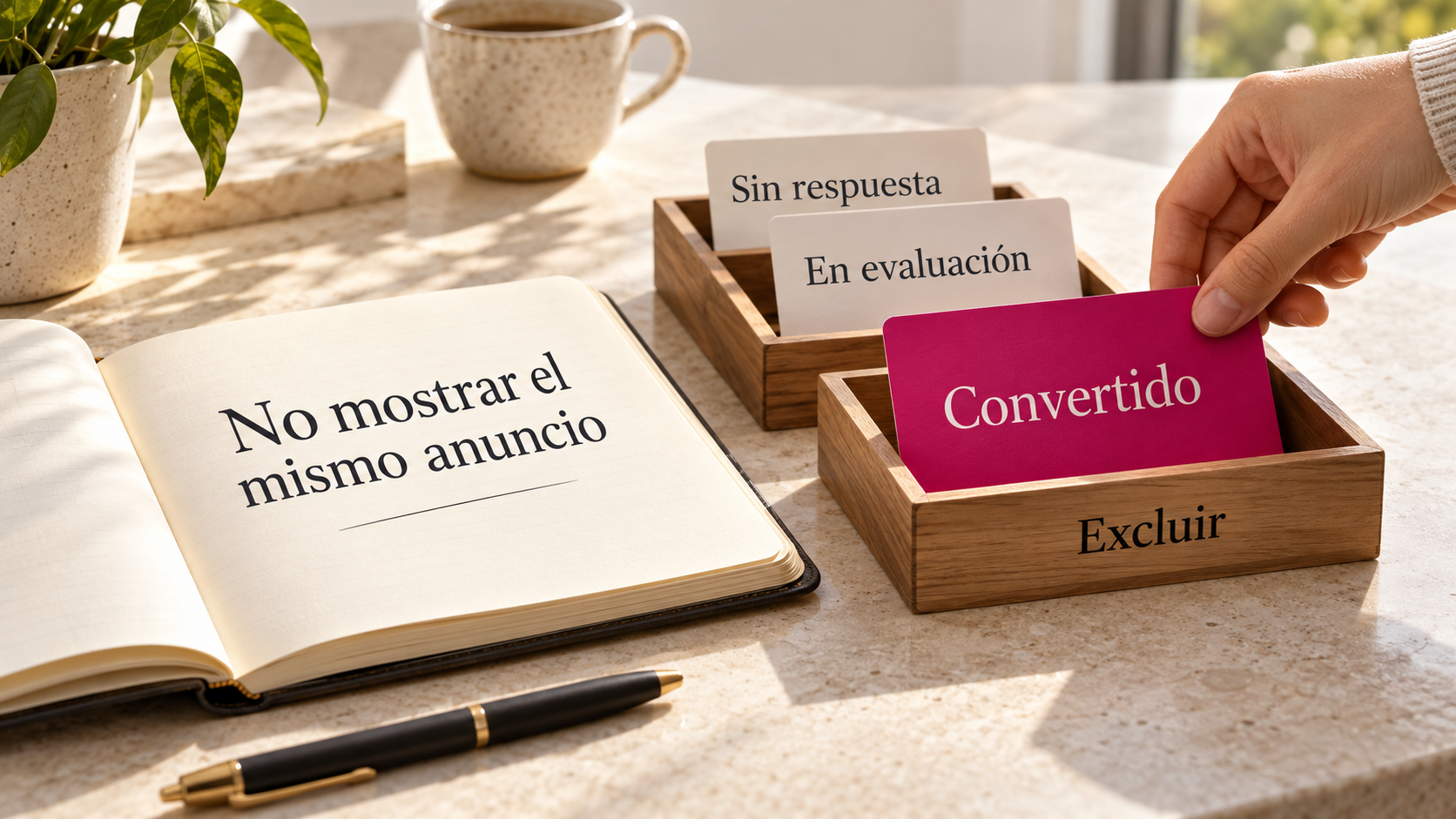 Una tarjeta Convertido pasa a una bandeja Excluir mientras otros prospectos siguen En evaluación o Sin respuesta